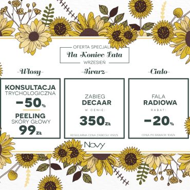 Promocja wrzesień NOVY Olkusz, włosy, twarz, ciało