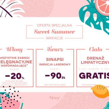 Salon Fryzjerski i Kosmetyczny NOVY, promocja ja pielęgnacje włosów, zabieg iniekcji laserowej Sinapsi i drenaż limfatyczny
