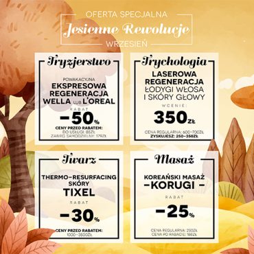 Promocja na fryzjerstwo, kosmetykę, masaż i trychologie w salonie NOVY w Olkuszu